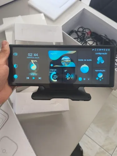 Mp5 para carro com touch e câmera tem Android auto
