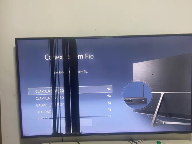 TV SMART SAMSUNG 55" COM DEFEITO