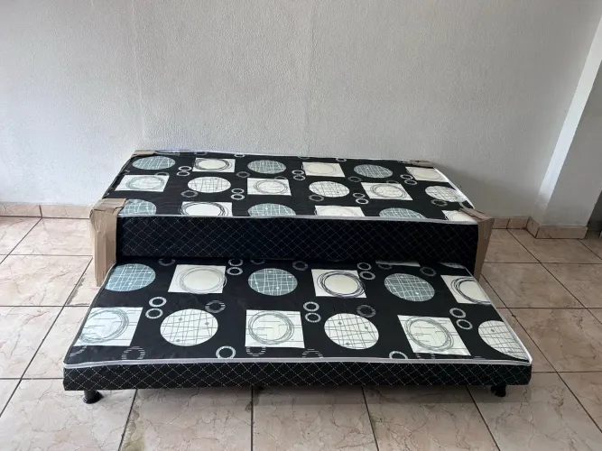 Cama Box Solteiro Conjugada com Auxiliar