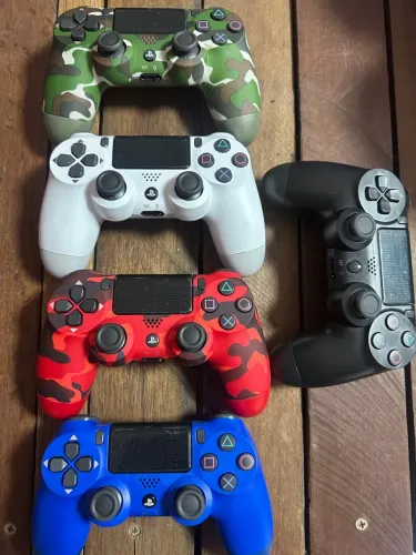 Controle PS4 TV PC Red blue black ENTREGAMOS COM GARANTIA 