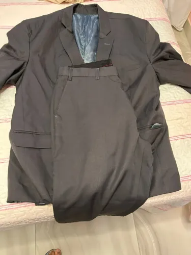 Terno Masculino Slim Oxford - Chumbo - Completo (Blazer + Calça)