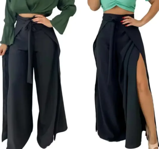 calça preta envelope pantacourt (modelo até a canela)