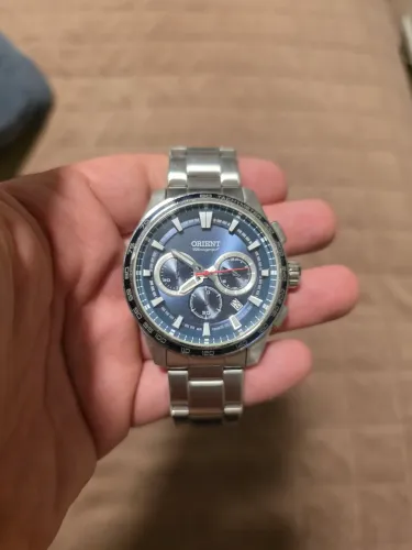 Relógio Orient Chronograph Azul - Original