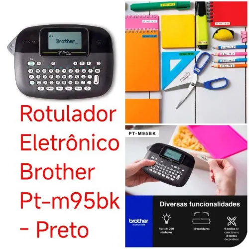Rotulador Eletrônico Brother PT-M95BK - Preto