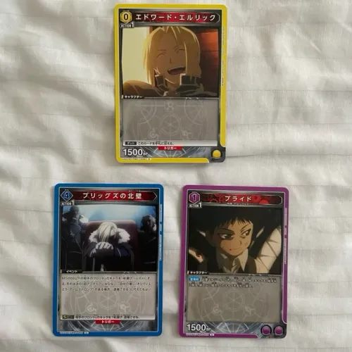 Cards Fullmetal Alchemist Brotherhood (set com três) - Original Bandai