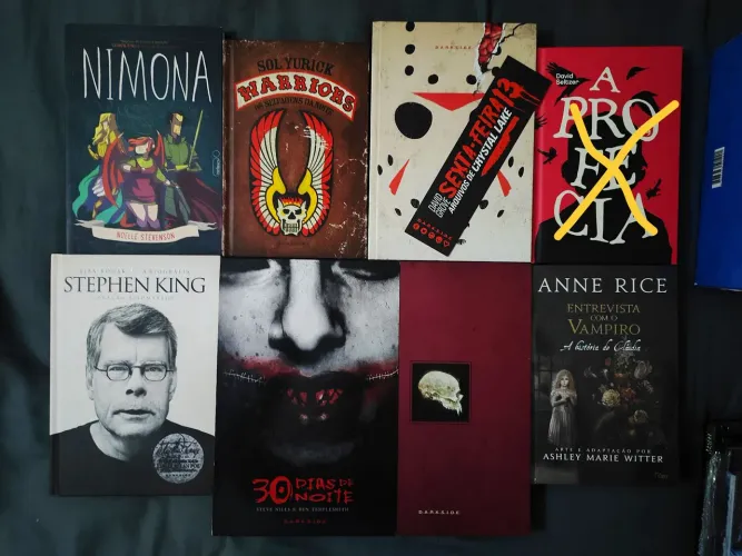 Livros e HQs Darkside Books, Pipoca e Nanquim e outros