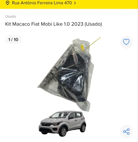 Kit Macaco Fiat Mobi Like 1.0 2023