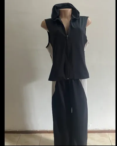 Calça bailarina e colete nylon -GG