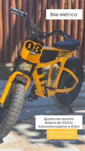 Bike elétrica - quadro de alumínio