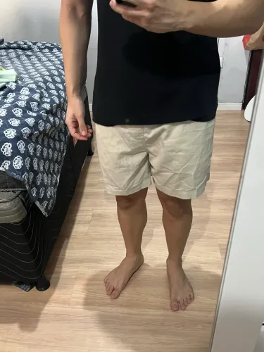 Bermuda de linho marfinno