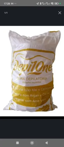 Cera depilatória quente Depilone Camomila e mel 20 kg.