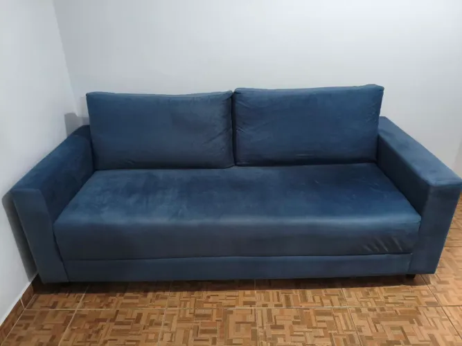 Sofá Tok&Stok MUY - 3 lugares - azul - praticamente novo