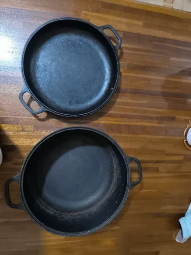 Panela de ferro com tampa frigideira 