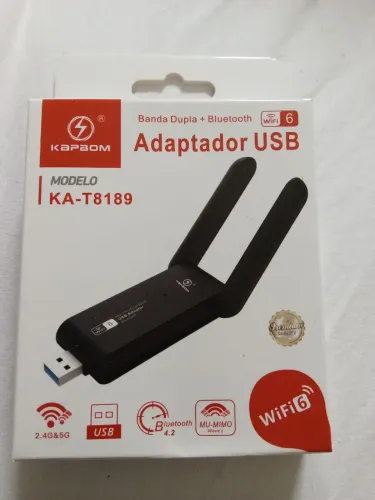 Adaptador Wi-Fi 6 e Bluetooth KA-T8189