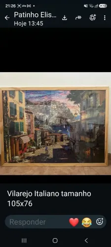 Aqui tem quadros novos com 3,000 peças tamanho 129x84 l