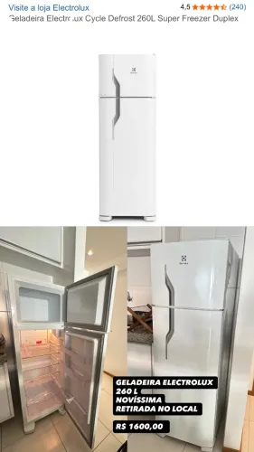 Geladeira Electrolux