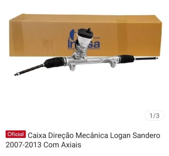 Caixa de direção mecânica Sandero e Logan 2007 a 2013