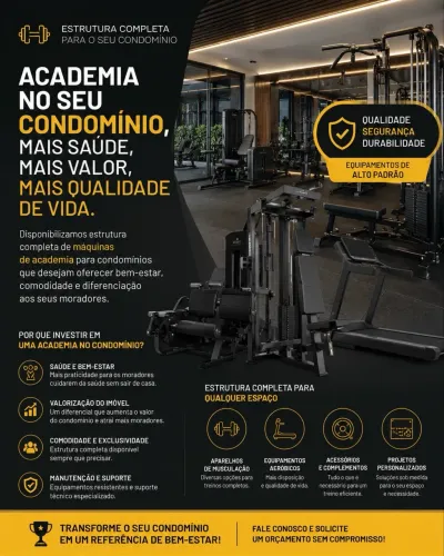 Estrutura de máquinas e acessórios de musculação