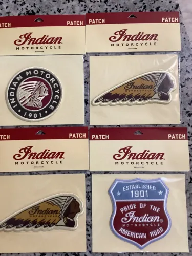 Kit 4 patches bordados indian motorcycle original novo