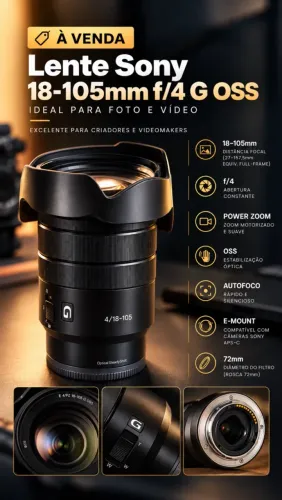 Lente sony 18-105mm/f4 G oss