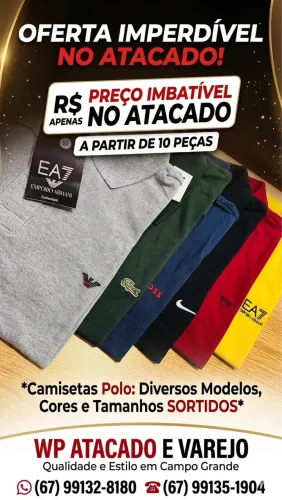 Camisetas Polo no Atacado 