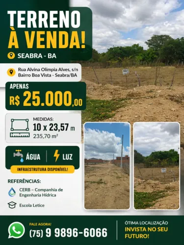 Terreno a Venda em Seabra-Ba