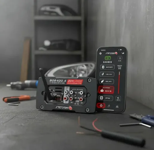 Módulo Amplificador Stetsom BOB400.4 DSPlayer 4 Canais 400W RMS com Bluetooth e DSP