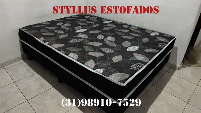 Cama box casal com colchão de molas ensacadas