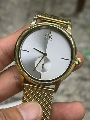 Relógio Calvin Klein Masculino Pulseira em Aço Milanesa Luxo
