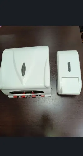 Porta sabão e porta papel toalha e suporte 