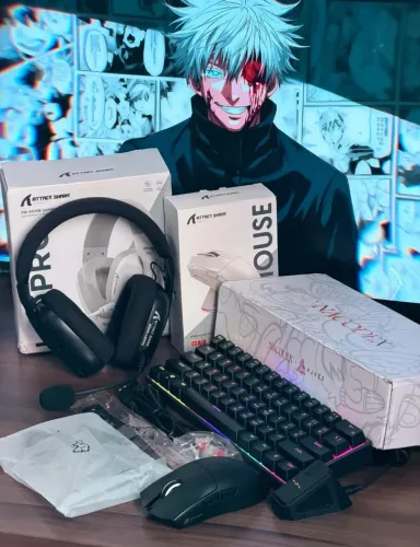 Kit Gamer Teclado Mouse Headset Preto - Novo