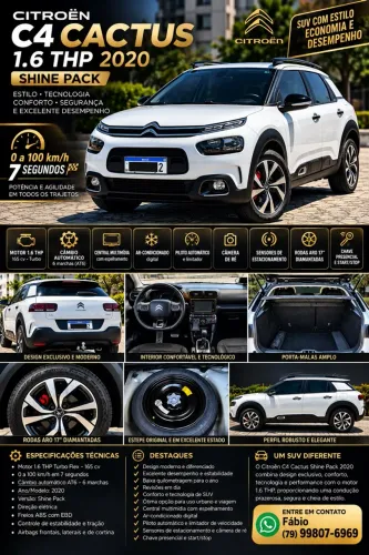 Citroen C4 Cactus Shine Pack 1.6 Turbo Flex Aut. 2020