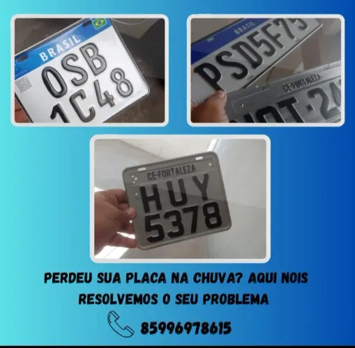 Trabalhamos com placa Mercosul é luminosa para carro é moto