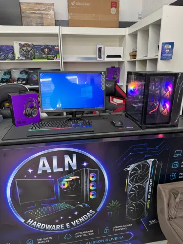 Pc gamer completo Ryzen 5 3600, b460, 16gb de ram, ssd nvme 256gb, hd 2tb, Rx5500, monitor