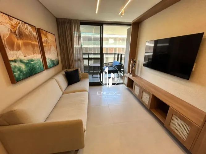 Apartamento Mobiliado e Pé na Areia em Condomínio Club
