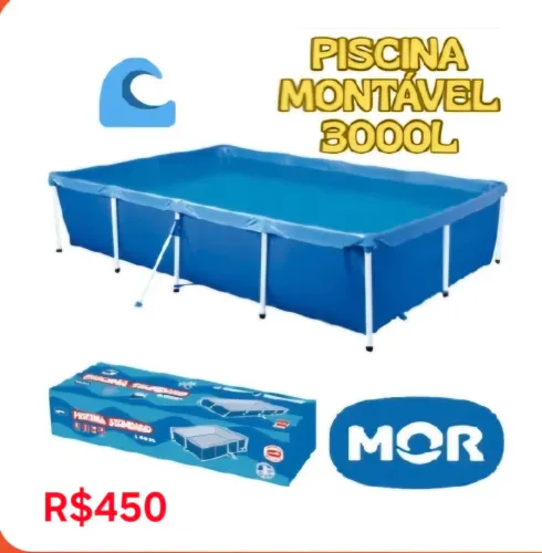 Piscina Montável Completa de Tudo.