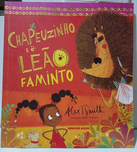 Livro 'Chapeuzinho e o Leão Faminto' em excelente estado de conservação 