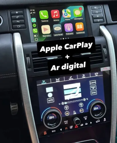 CarPlay + Painel digital Ar-condicionado Discovery Sport