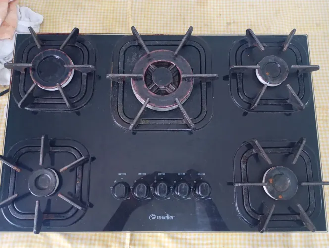 Fogão Cooktop Muller 5 bocas vidro inteiro (Para consertar ou peças)