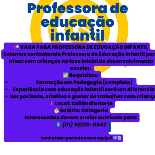 Professor educação infantil 