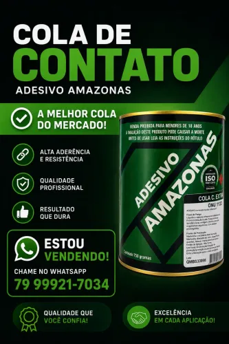Cola de contato e cola vinil AMAZONAS 