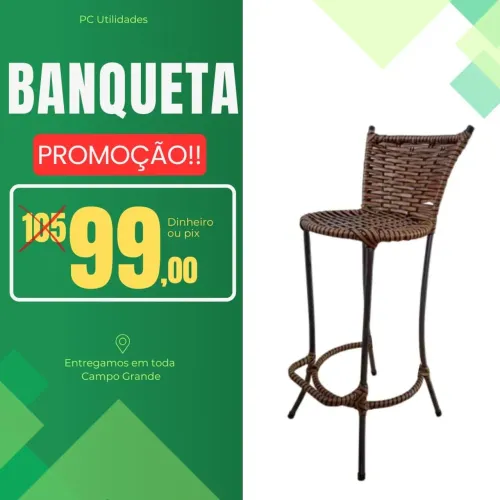 Banqueta alta para balcão 