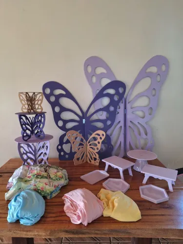 Kit de festa infantil menina borboletas jardim