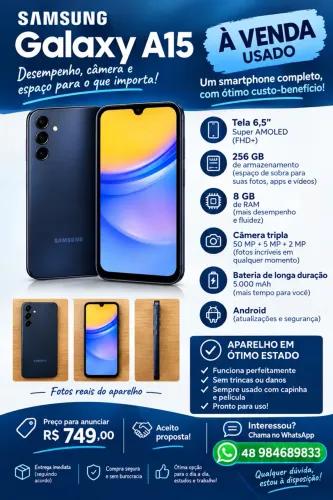 Celular Samsung A15 8G 256GB