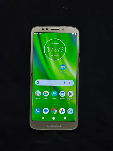 Moto G6 funcionando - tela trincada