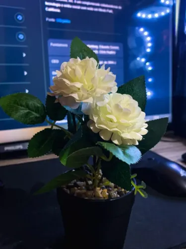 Vaso Decorativo Moderno com Flores Artificiais