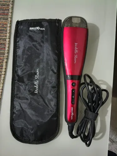 Escova Modelle Steam BEC01 Bivolt Britânia + Escova Perm Hair Top Styles Tosen