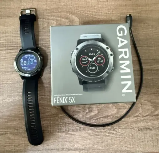 Garmin Fênix 5X Sapphire Edition - Completo com Caixa e Cabo - Excelente Estado