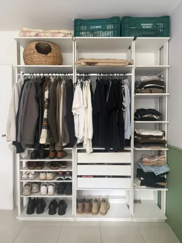 3 módulos closet branco