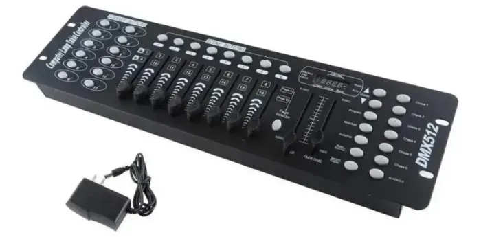 Kit com 10 Par Led USB 605 36 e mesa Dmx Digital e mesa Dmx 512